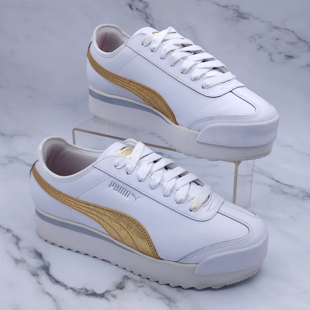 Puma - Roma Amor Women's Sneakers - White & Gold - US 9½